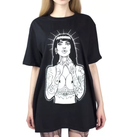 Tops - Gothic occult tattooed shirt